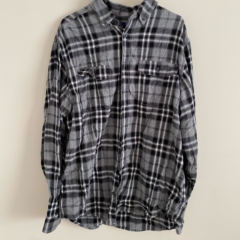 Grey and White Flannel